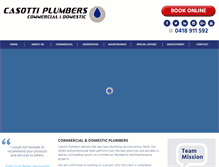 Tablet Screenshot of casottiplumbers.com.au